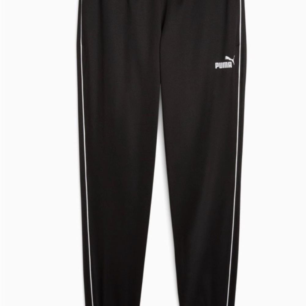 Puma Black Joggers with White Detailing